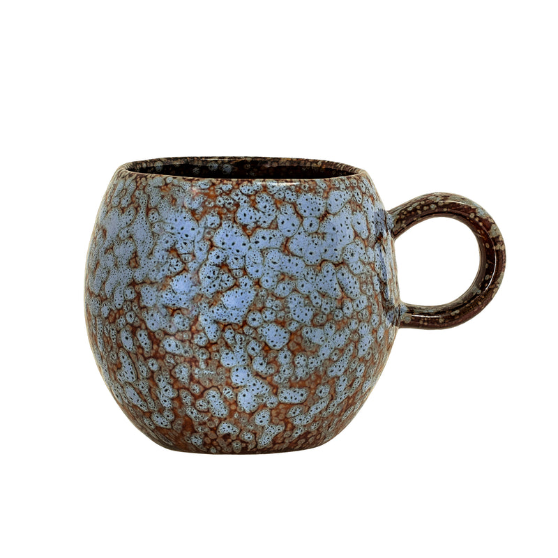 Blue Speckled Cup, Brown Stoneware