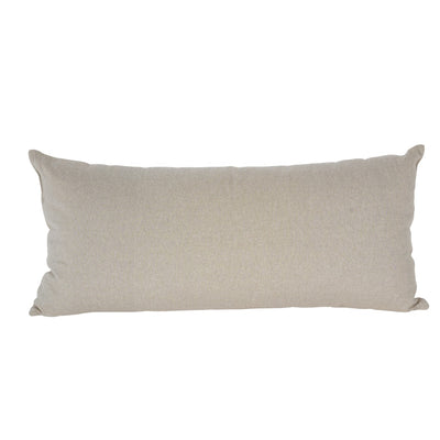 Neutral Leaf Patterned Cushion 90x40cm