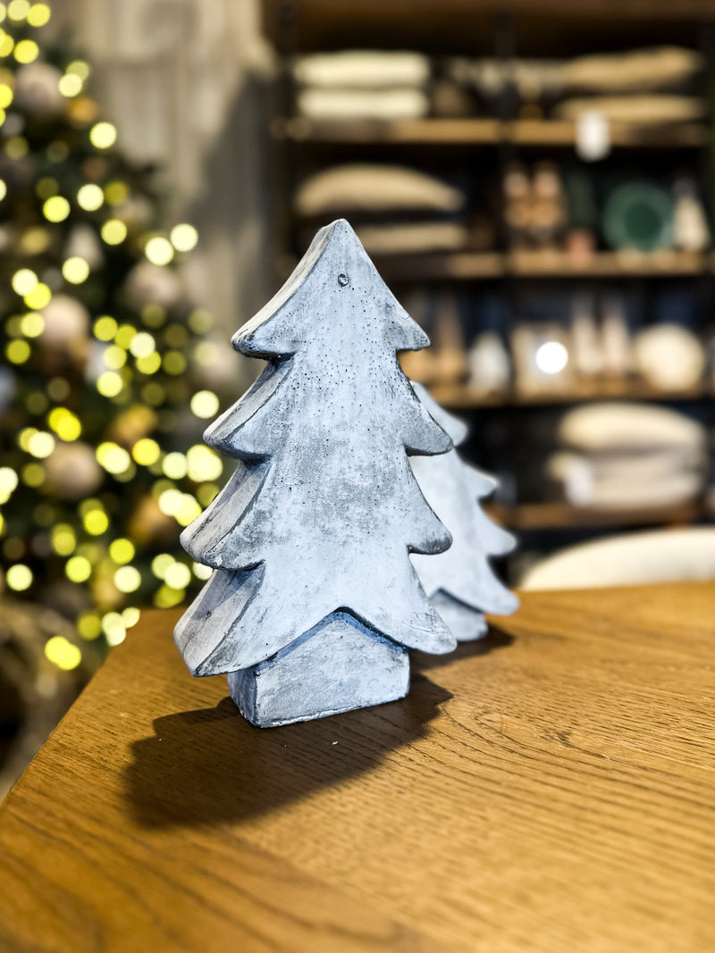 Medium Light Grey Ceramic Christmas Tree