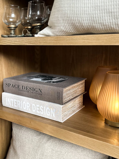 S/2 Neutral Interior Design Book Boxes