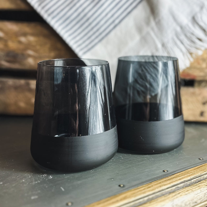 Black Drinking Glass