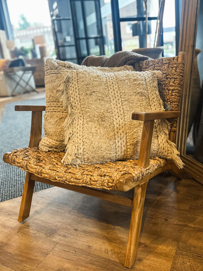 Braided Rattan Armchair