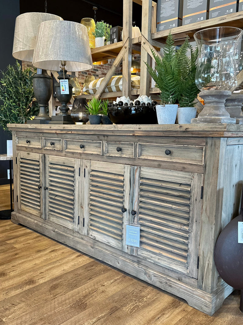 Reclaimed Pine Louvred Sideboard