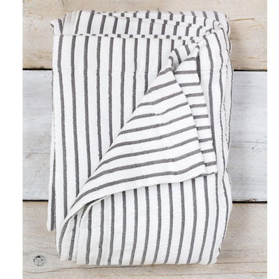 Grey Stripe Throw 180x200