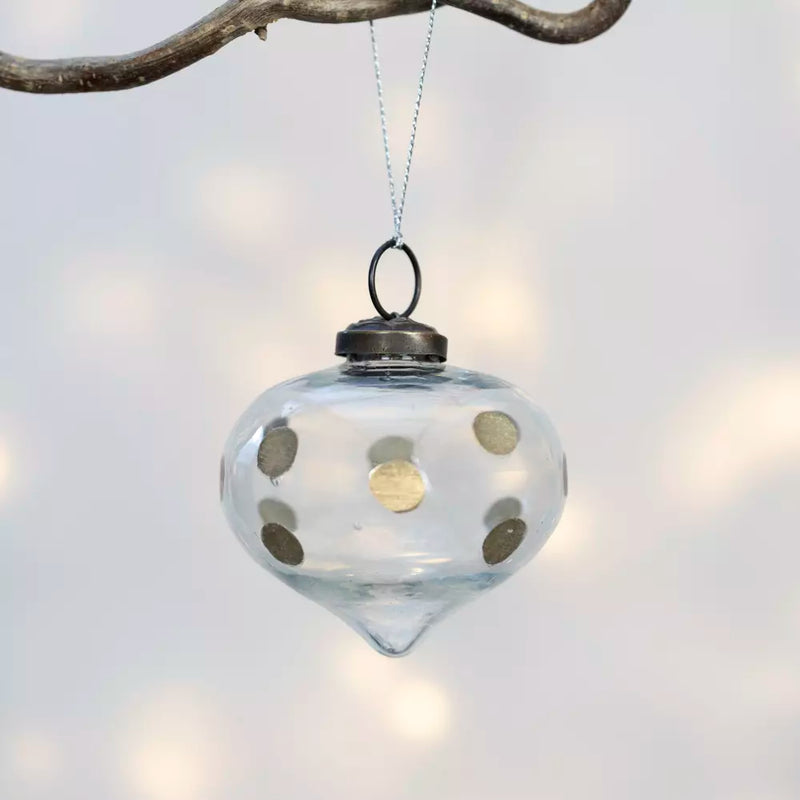 Large Gold Spotted Onion Bauble