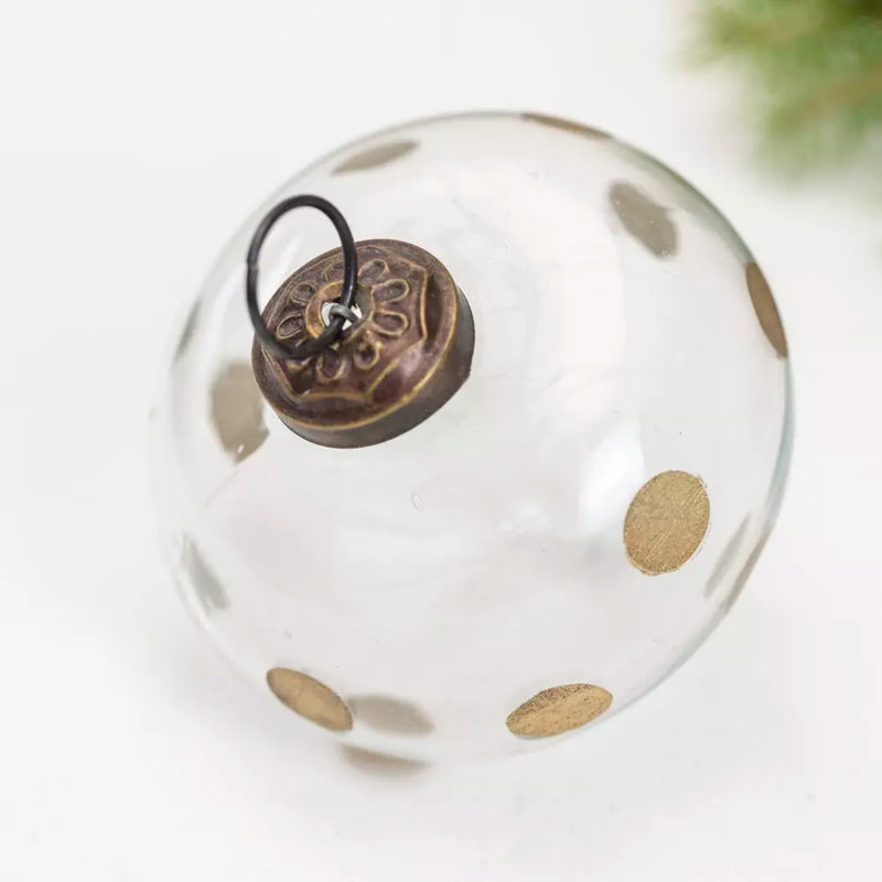 Large Gold Spotted Onion Bauble