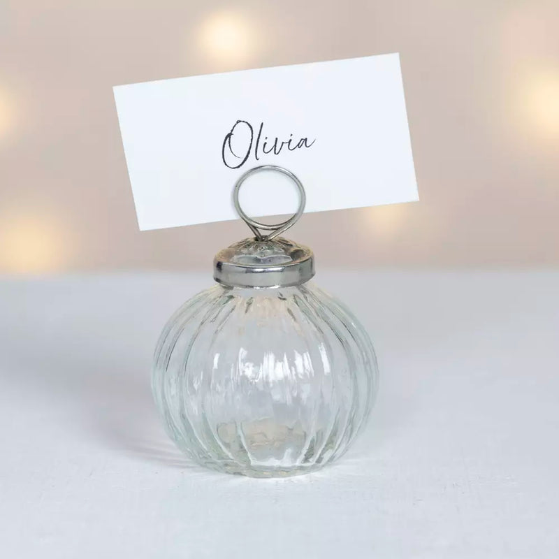 Ribbed Glass Place Holder