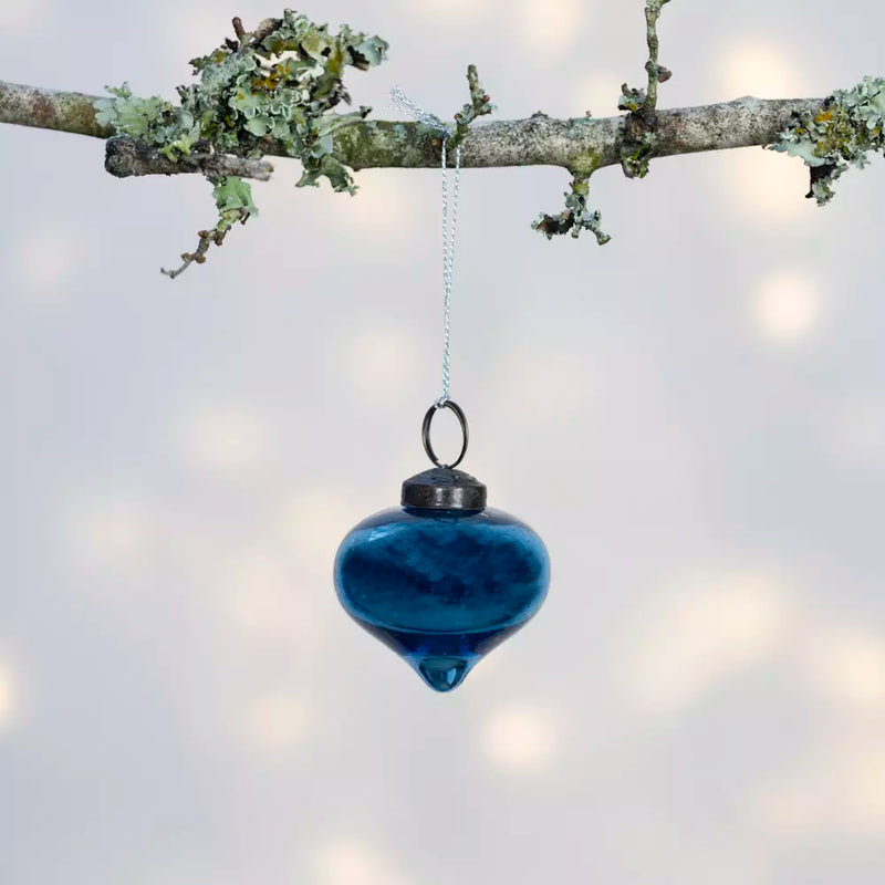 Shiny Blue Onion Bauble