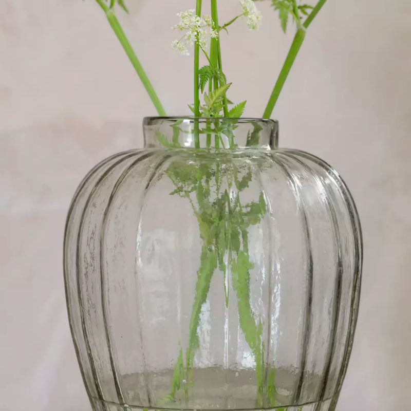 Tall Ribbed Vase