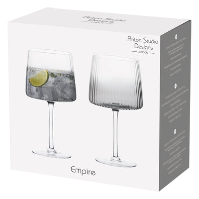 S/2 Smoke Ember Gin Glasses