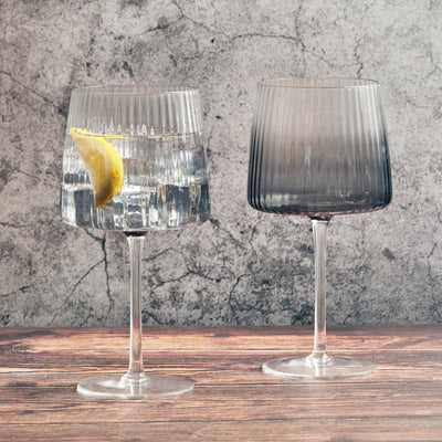 S/2 Smoke Ember Gin Glasses
