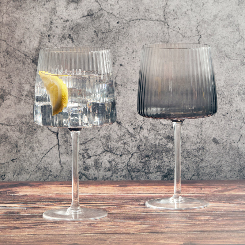 S/2 Smoke Ember Gin Glasses
