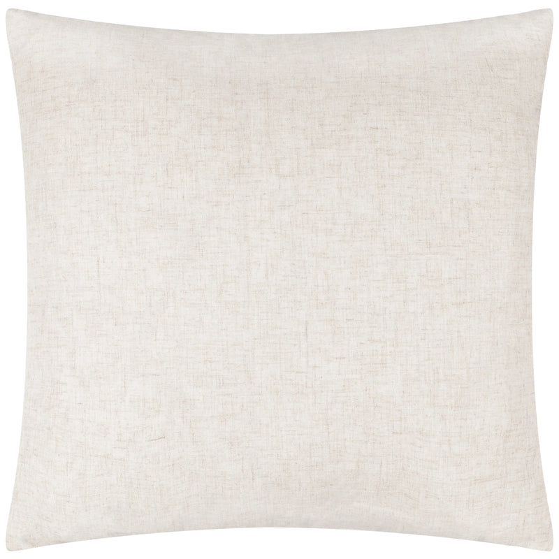 50x50cm Taupe Linen Velvet Cushion With Cream Border