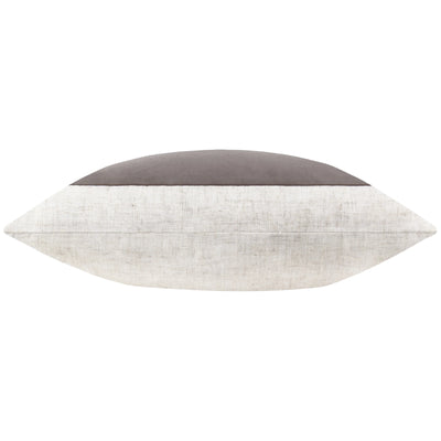 50x50cm Taupe Linen Velvet Cushion With Cream Border