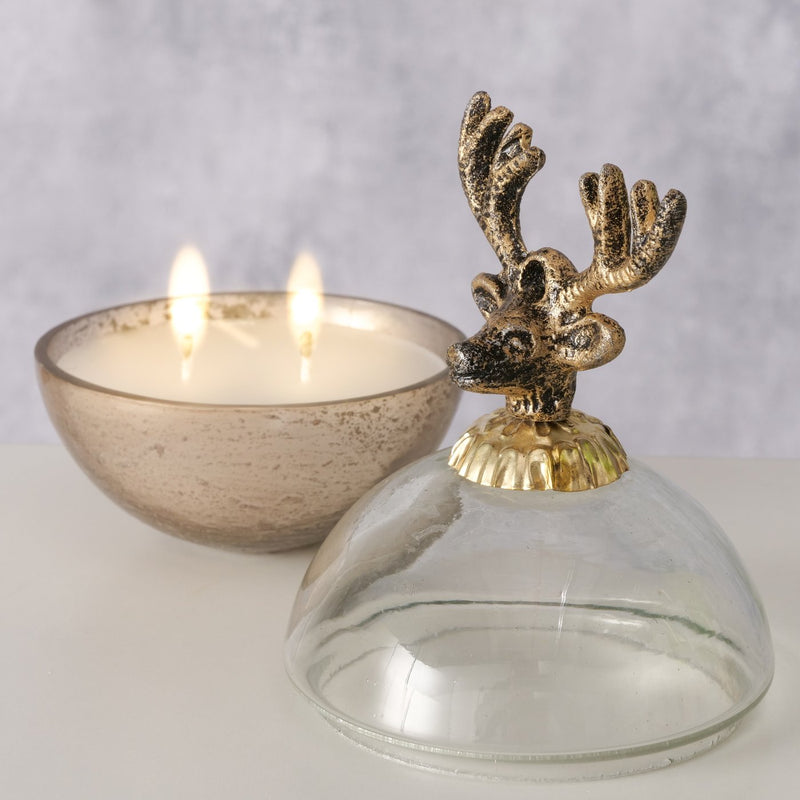 Reindeer Bauble Candle Pot