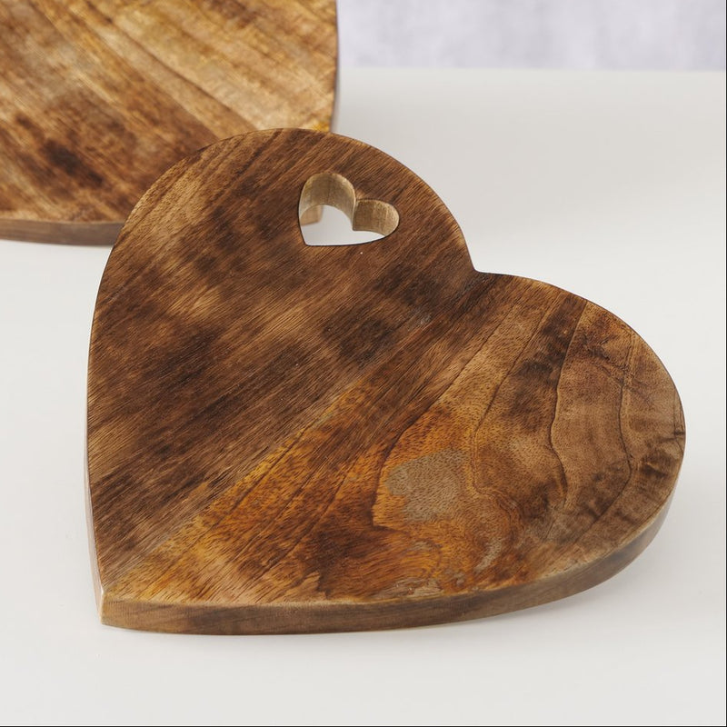 Small Heart Shaped Mango Chopping Board