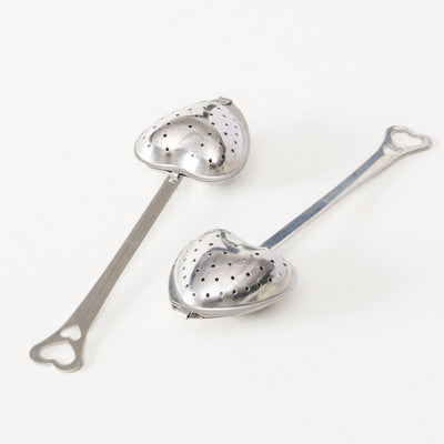 S/2 Heart Shaped Tea Strainers