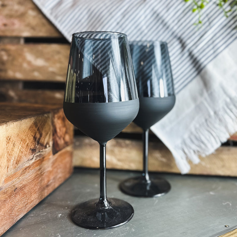 Black Wine Glass