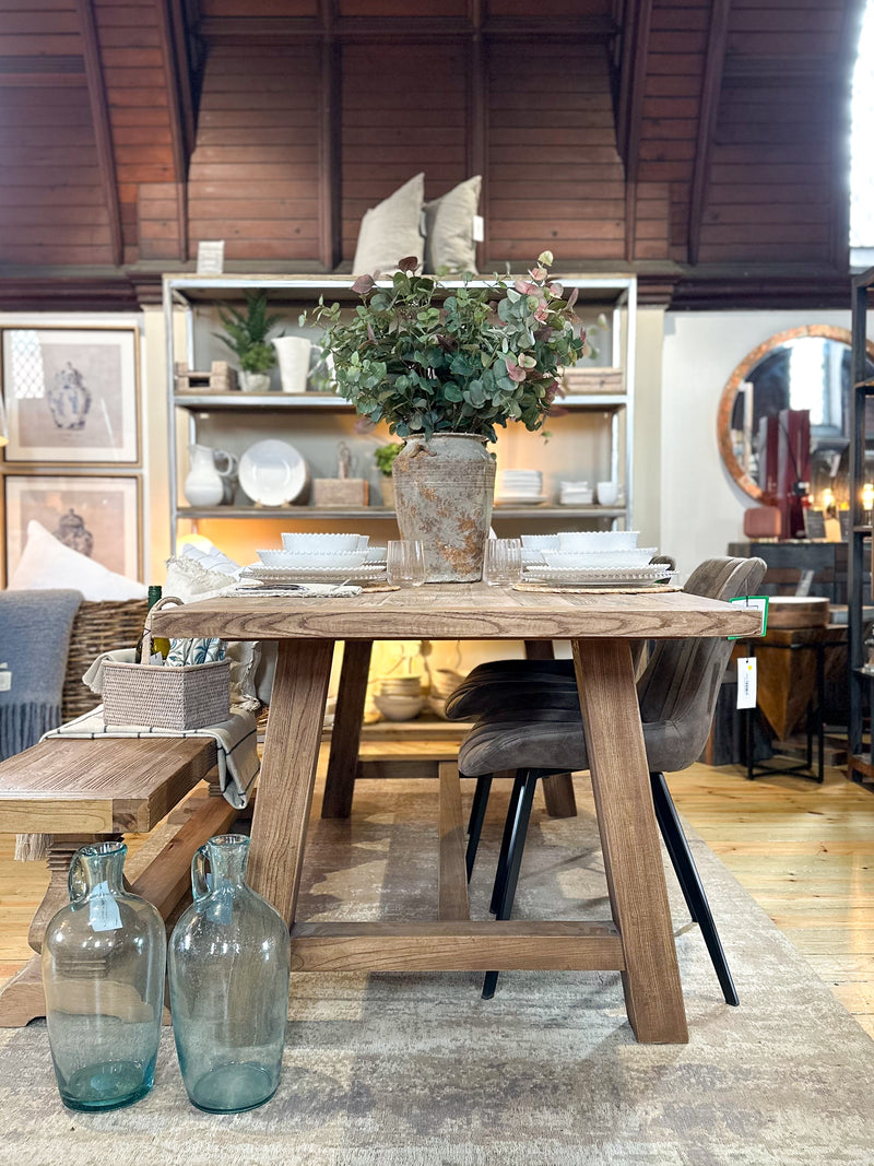 Reclaimed Elm Farmhouse Dining Table