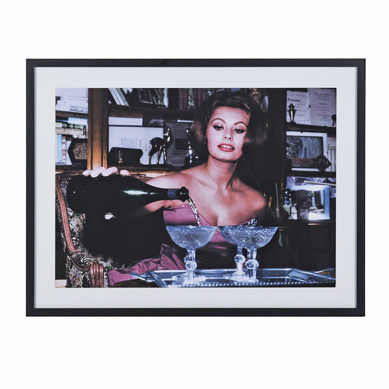 Sophia Loren Champagne Print