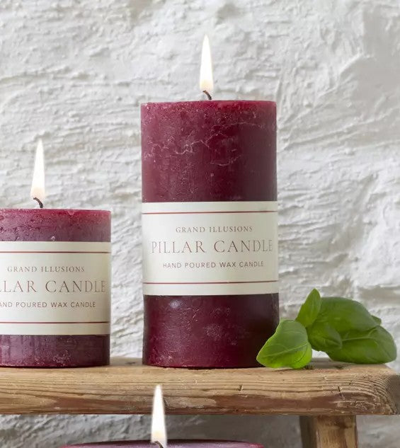 Rustic Plum Candle 7x13cm