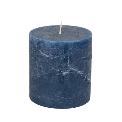 Rustic Inky Blue Candle 7x7.5cm