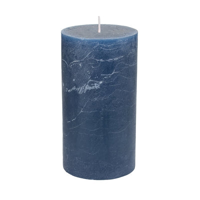 Rustic Inky Blue Candle 7x13cm