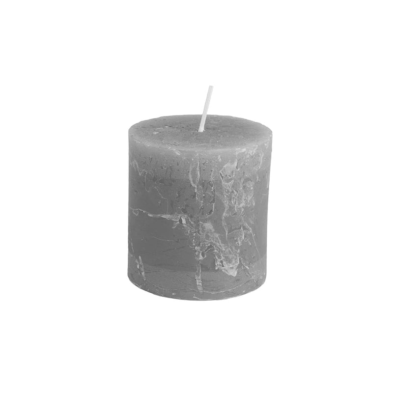 Rustic Light Grey Candle 7x7.5cm