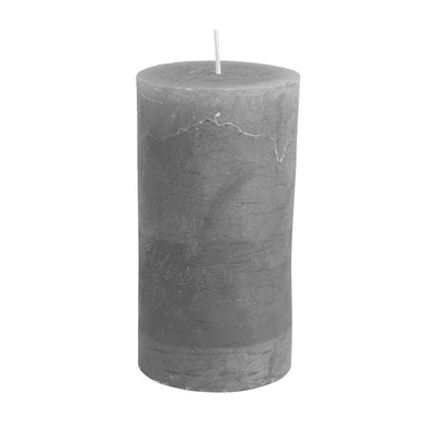 Rustic Light Grey Candle 7x13cm