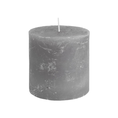 Rustic Light Grey Candle 10x10cm