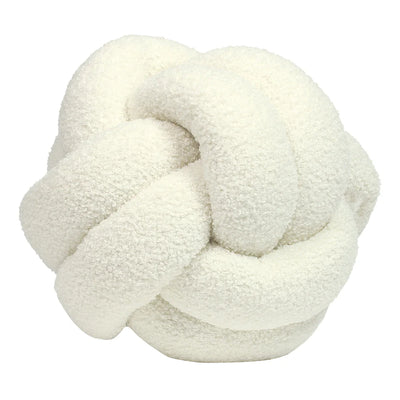 Ecru Boucle Knot Cushion