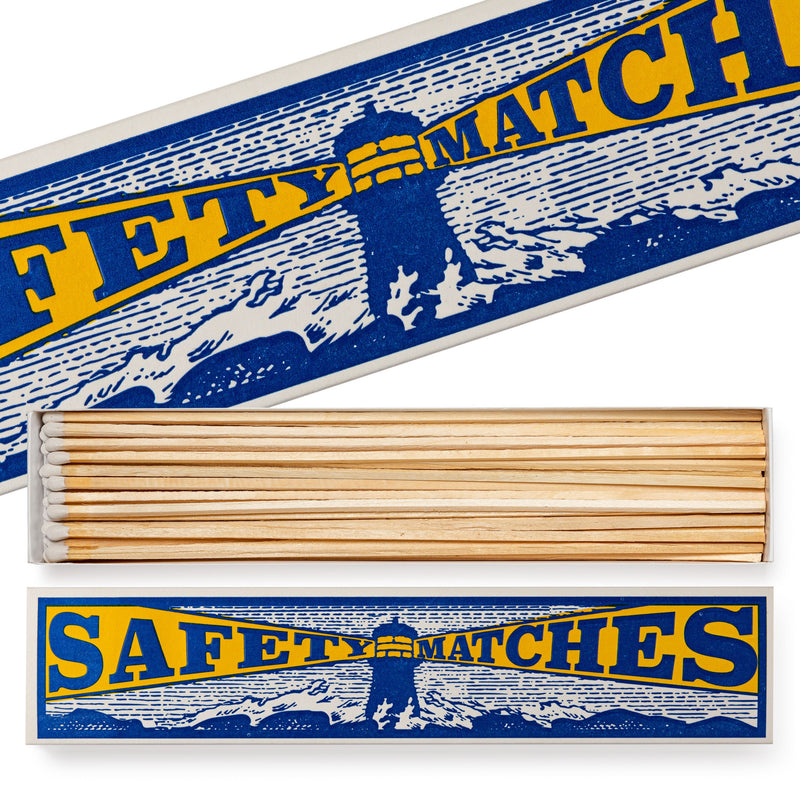 Blue Lighthouse Long Print Luxury Matches