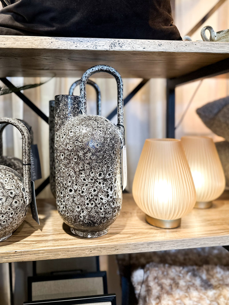 Cream & Black Speckle Vase