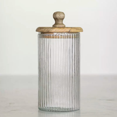 Ribbed Jar With Lid