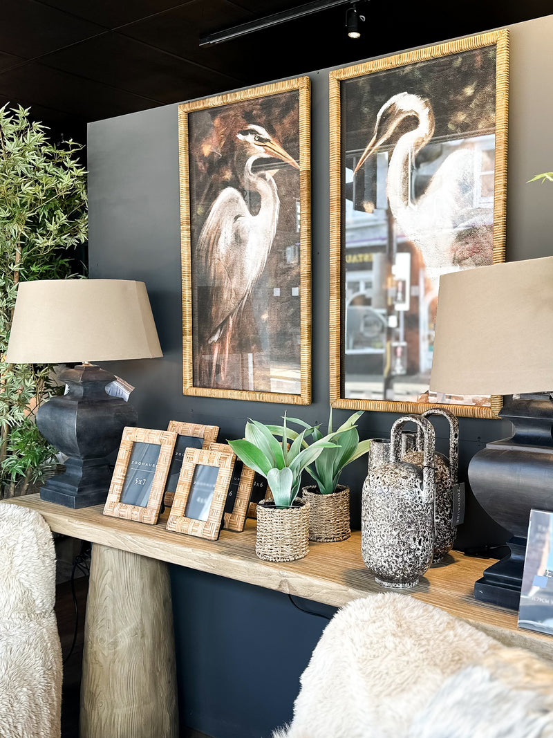 S/2 Framed Storks Prints