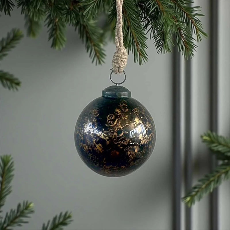 Black & Gold Detail Bauble