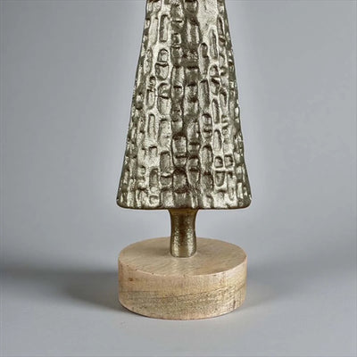 Gold Aluminium Dimpled Tree Ornament