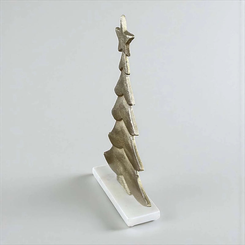 Gold Metal Tree On Marble Base
