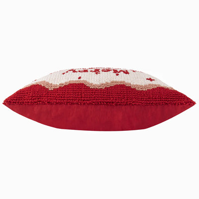 'Merry Christmas' Red & White Cushion 30x50cm
