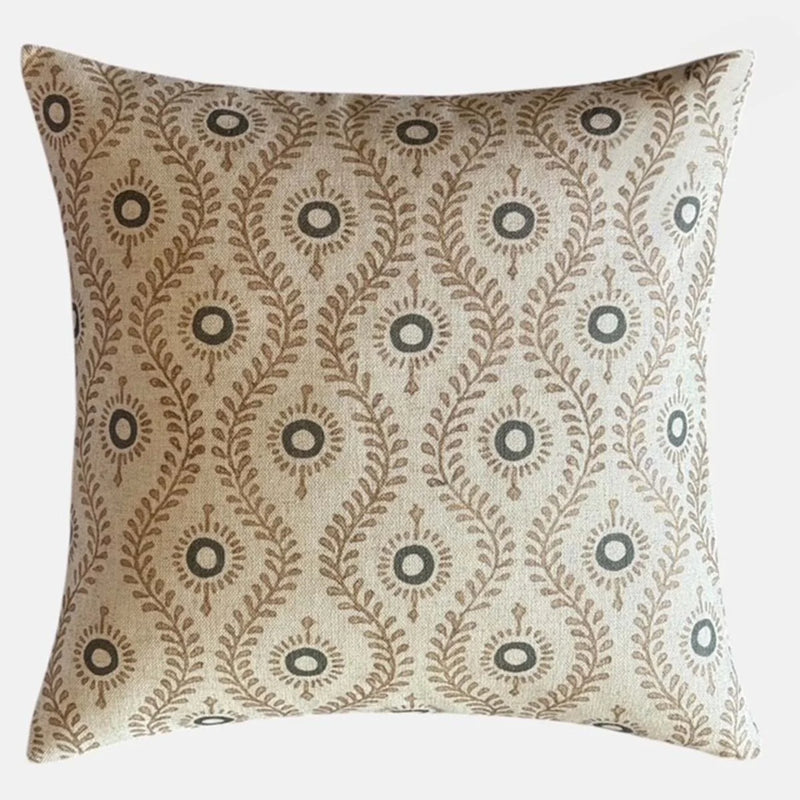 Lattice Floral Pattern Champagne Cushion 50x50cm