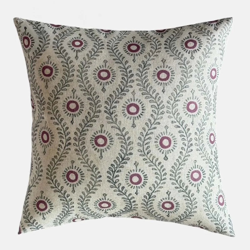 Red & Sage Twine Cushion 50x50cm