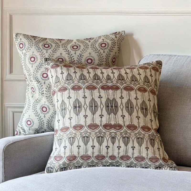 Red & Sage Twine Cushion 50x50cm