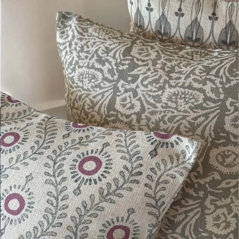 Red & Sage Twine Cushion 50x50cm