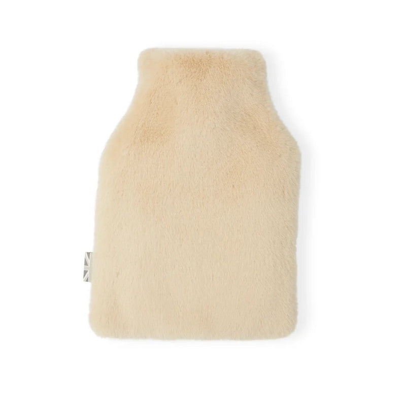 Mini Hot Water Bottle- Sand Faux Fur