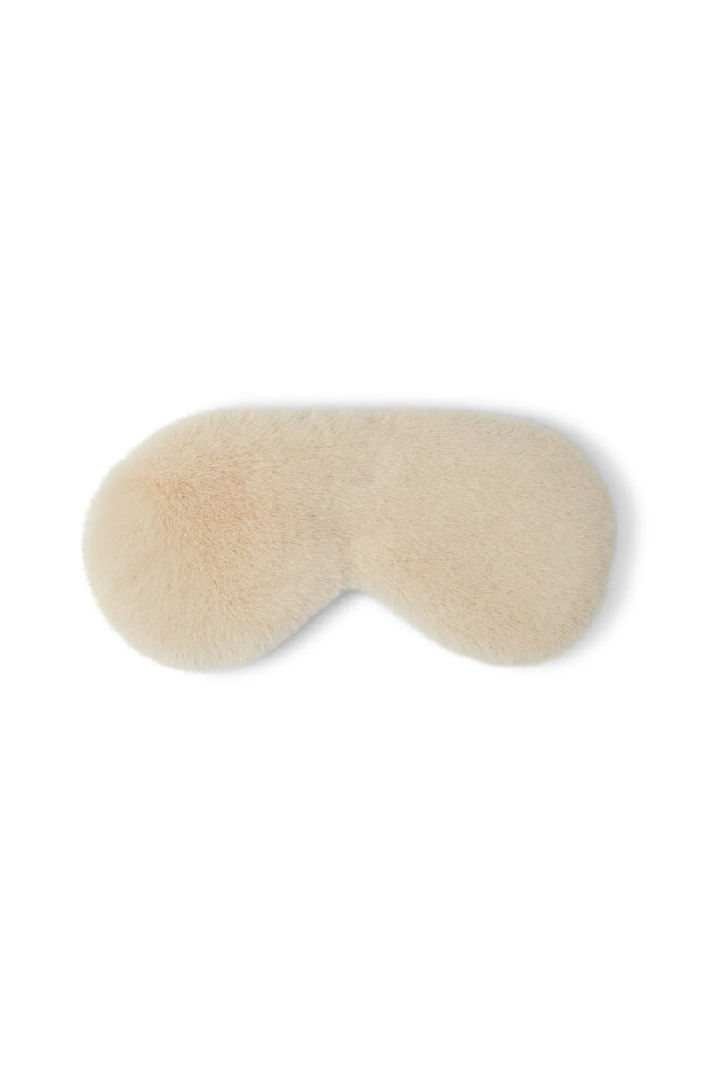 Sand Faux Fur Eye Mask