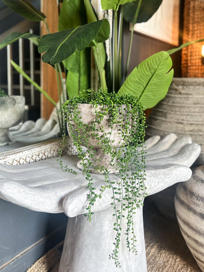 Large Distressed Footed Vase