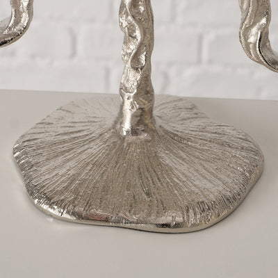 Nickel Bow Candle Holder
