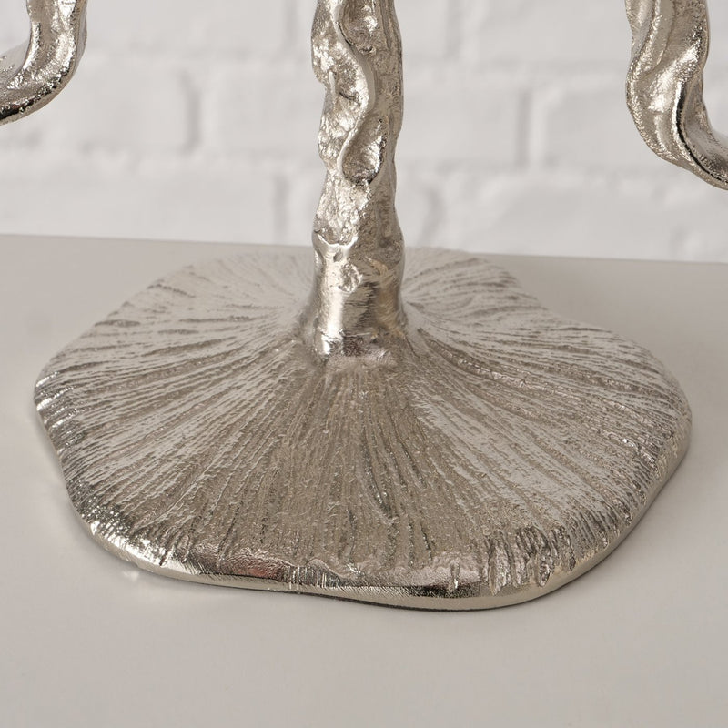 Nickel Bow Candle Holder