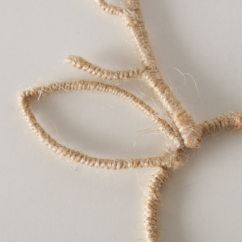 S/2 Natural Jute Reindeer Napkin Rings