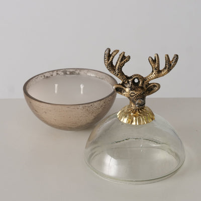 Reindeer Bauble Candle Pot